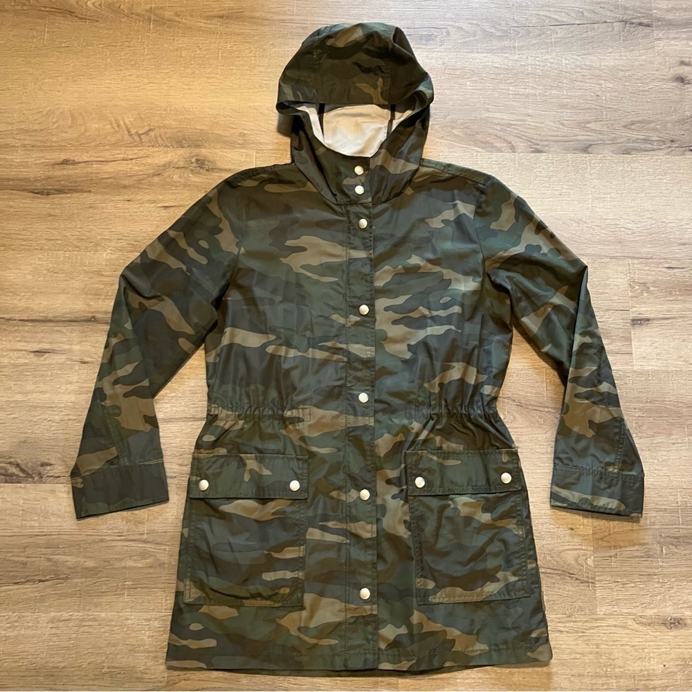 J. Crew Camo Rain Coat